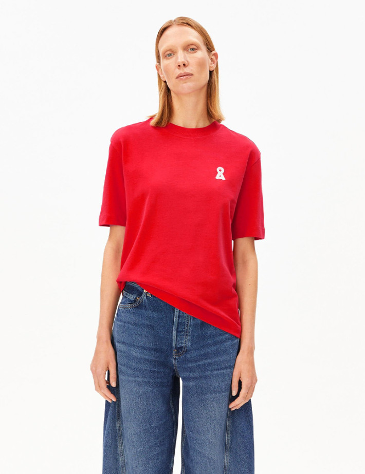 Armed Angels T-Shirt Femme Manches Courtes Iconic Tarjaa Rouge - 5
