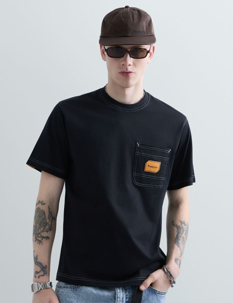 REPLAY T-Shirt Homme Manches Courtes Regular Logo Noir Inc.