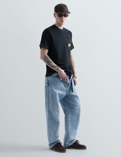 REPLAY T-Shirt Homme Manches Courtes Regular Logo Noir Inc. - 4