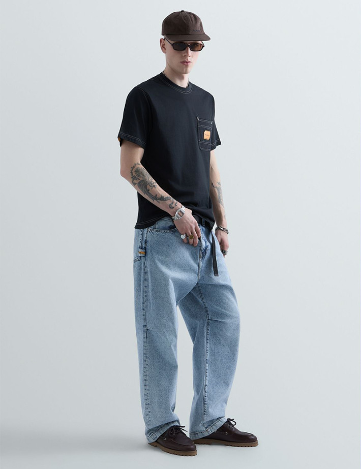 REPLAY T-Shirt Homme Manches Courtes Regular Logo Noir Inc. - 4