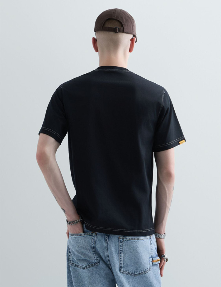 REPLAY T-Shirt Homme Manches Courtes Regular Logo Noir Inc. - 5