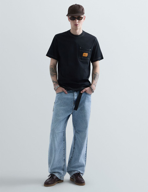 REPLAY T-Shirt Homme Manches Courtes Regular Logo Noir Inc. - 7