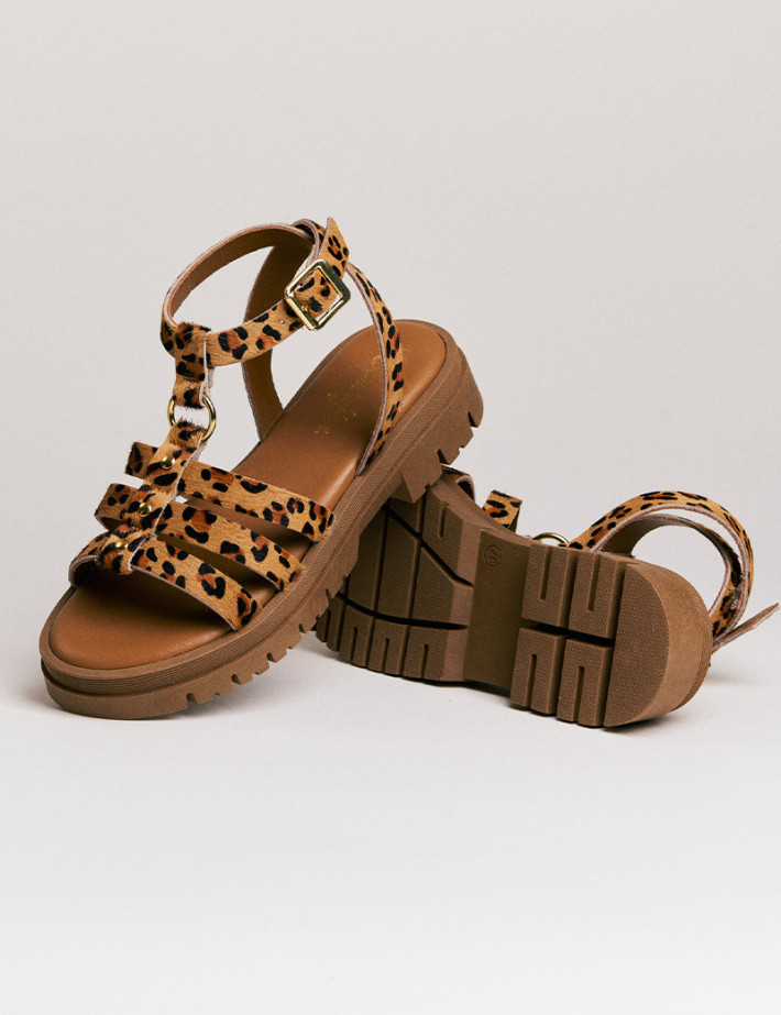 SEMERDJIAN Sandales Femme Compensées Clara Léopard SS26 - 2