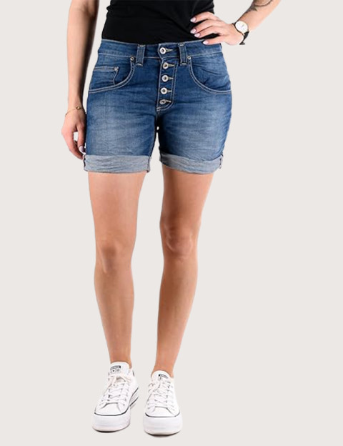 PLEASE Short Femme en Jean 5 Boutons - 2