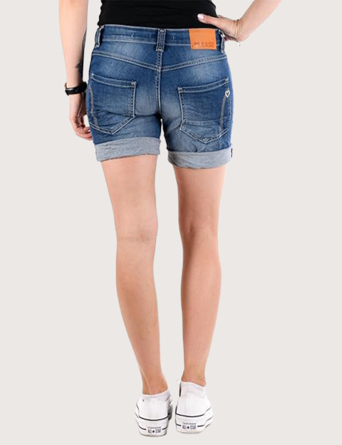 PLEASE Short Femme en Jean 5 Boutons - 3