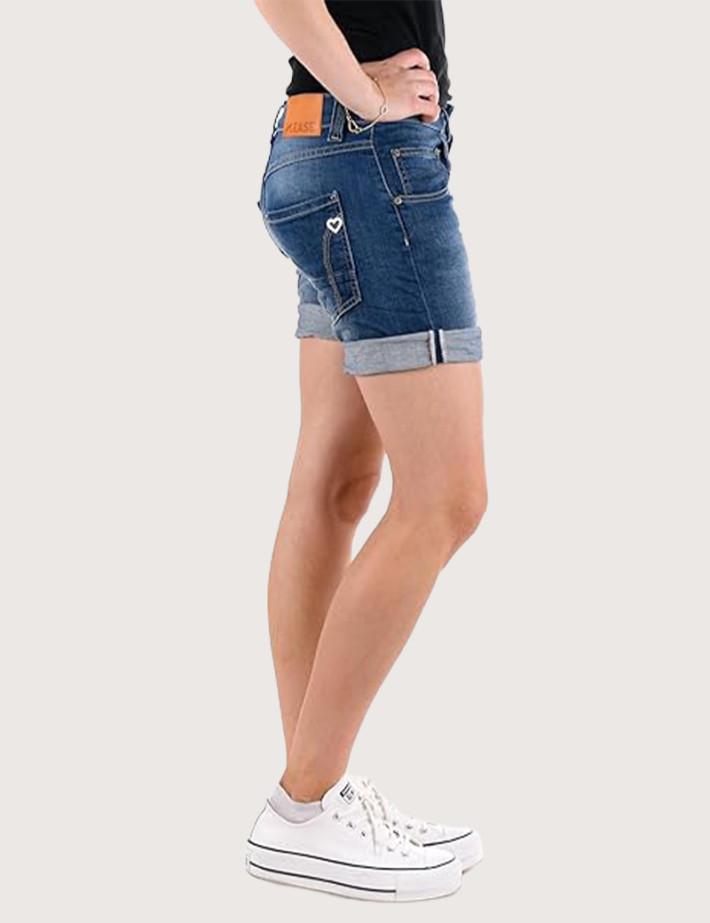 PLEASE Short Femme en Jean 5 Boutons - 6