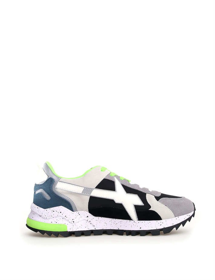 W6YZ Baskets Homme Breeze M Gris Noir Blanc - 3