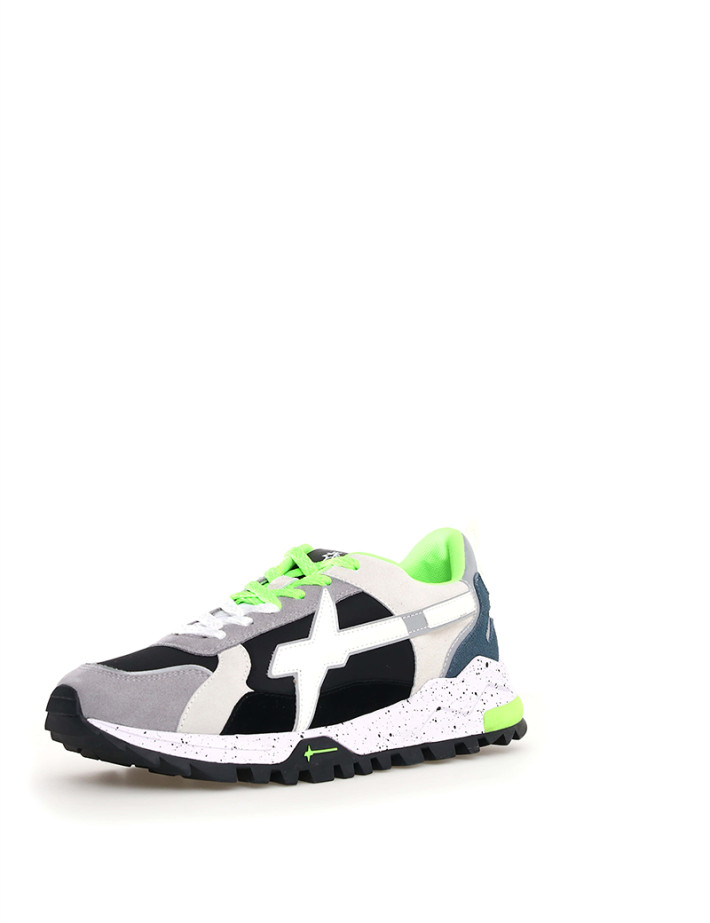W6YZ Baskets Homme Breeze M Gris Noir Blanc - 5
