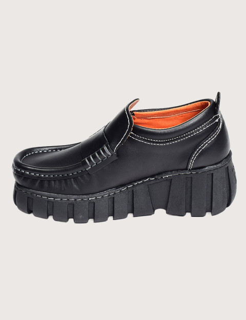 MAG Mocassins Compensés Queensize Noir - 15