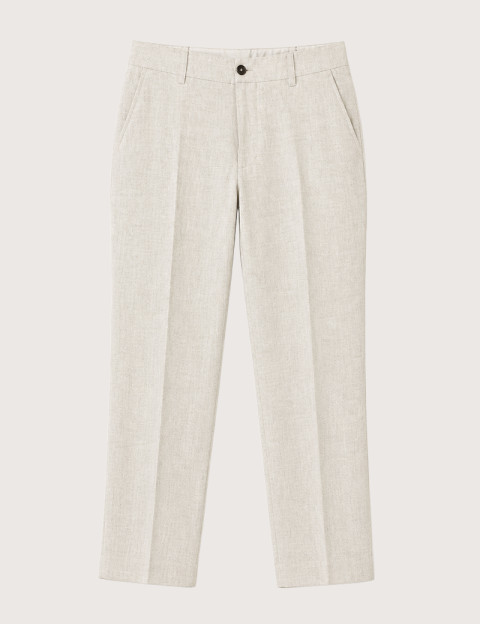 SEINSE Pantalon Chino Homme Lin Beige