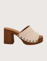 SEMERDJIAN Mules Talons Laila Crosta Milo Beige