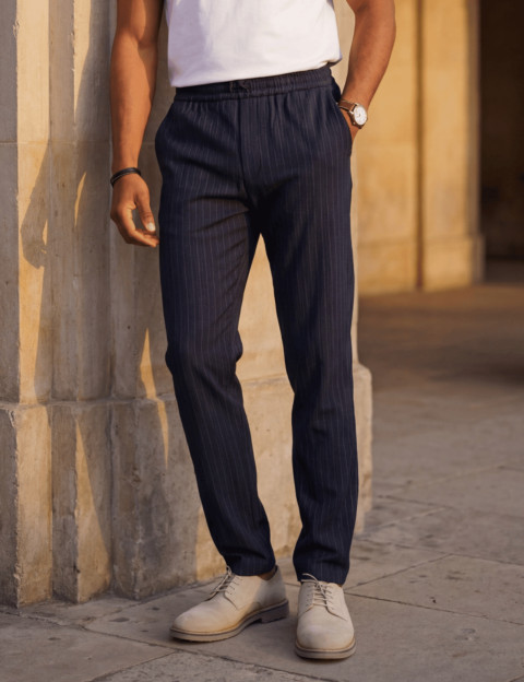 HBT Taylor Chic Lin Tech | Oliver Pantalon Noir Homme