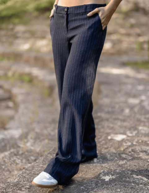 HBT Taylor Chic Lin Tech | Alessia Pantalon Noir Femme