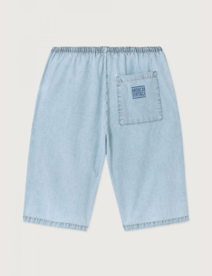 American Vintage Short Bermuda Homme Paybou Blue Snow - 3