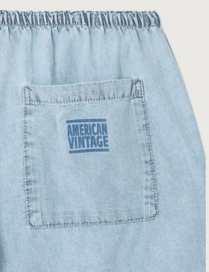 American Vintage Short Bermuda Homme Paybou Blue Snow - 4