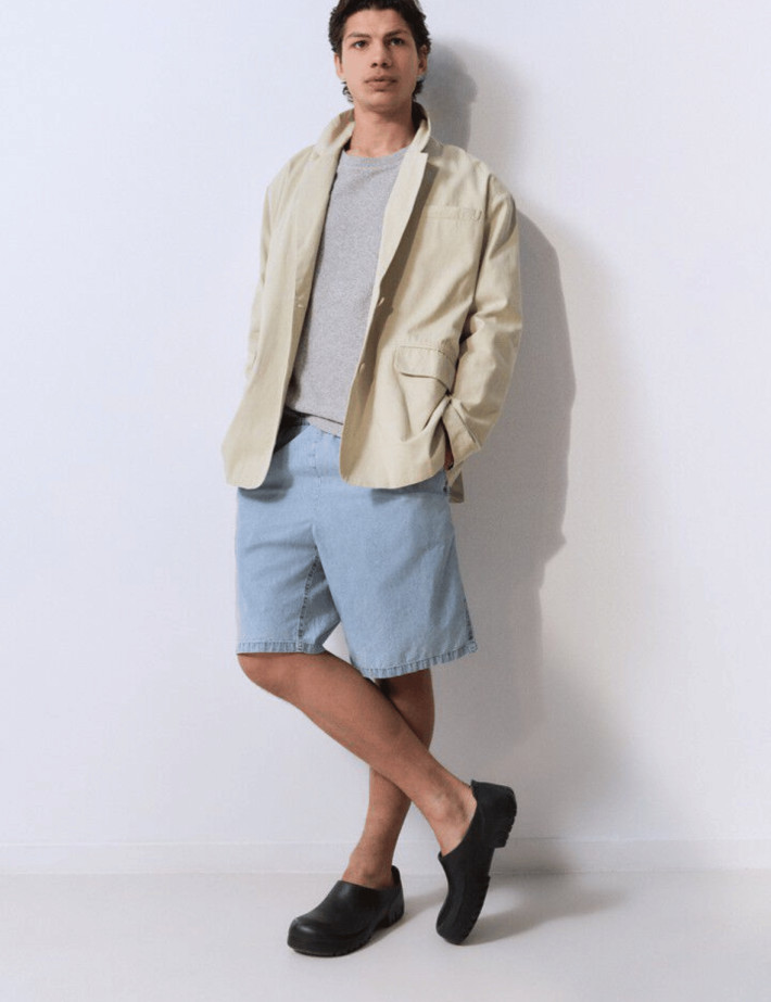 American Vintage Short Bermuda Homme Paybou Blue Snow - 8