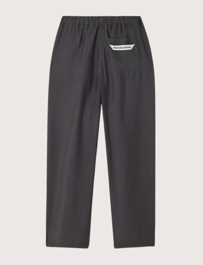 American Vintage Pantalon Large Homme Ysoli Ombre Anthracite - 9