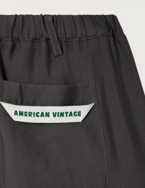 American Vintage Pantalon Large Homme Ysoli Ombre Anthracite - 8
