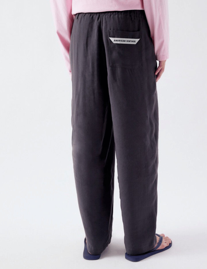 American Vintage Pantalon Large Homme Ysoli Ombre Anthracite - 3
