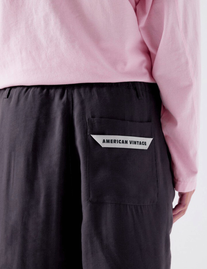 American Vintage Pantalon Large Homme Ysoli Ombre Anthracite - 5