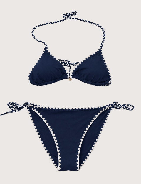 Coco Azul Maillot de Bain Deux Pièces Satiné Marine