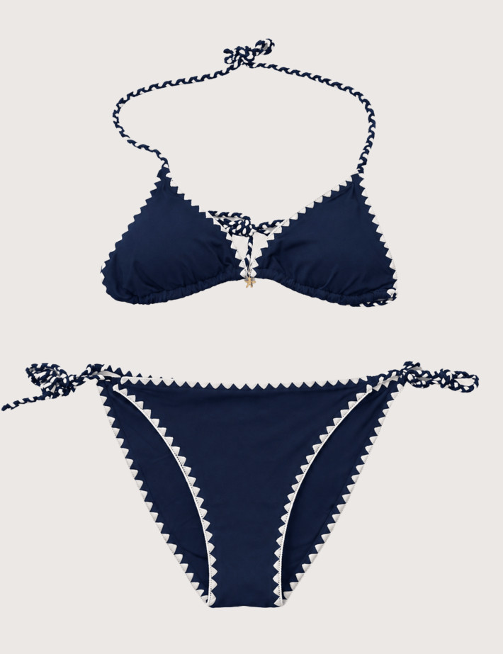 Coco Azul Maillot de Bain Deux Pièces Satiné Marine