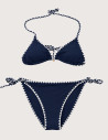 Coco Azul Maillot de Bain Deux Pièces Satiné Marine