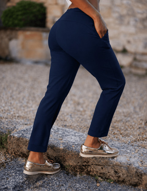 HBT Summer Chic Waffle | Chelsea Pantalon Marine Femme - 2