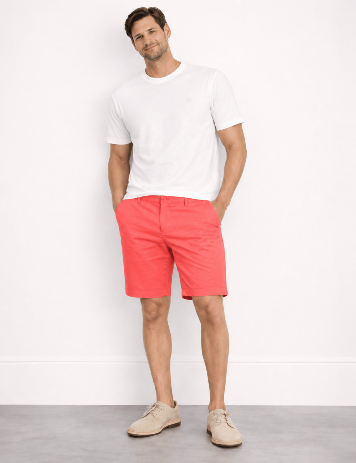 HBT Taylor Chic Chaine & Trame Rumba | Ben Short Bermuda Homme Corail - 3
