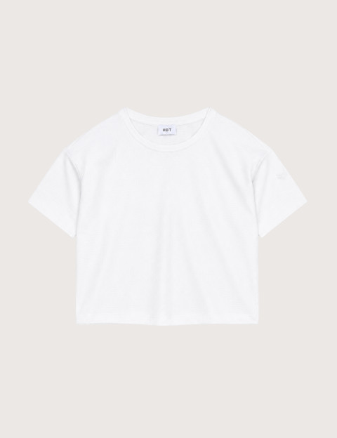 HBT Summer Chic Waffle | Lilou Top Blanc Femme