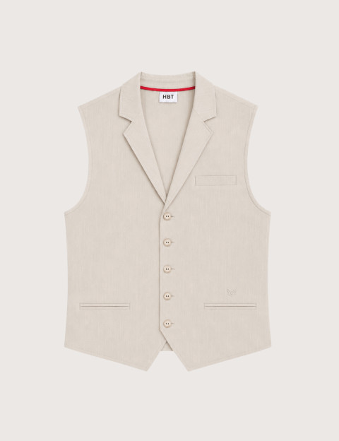 HBT Taylor Chic Lin Tech | Nils Gilet Beige Homme