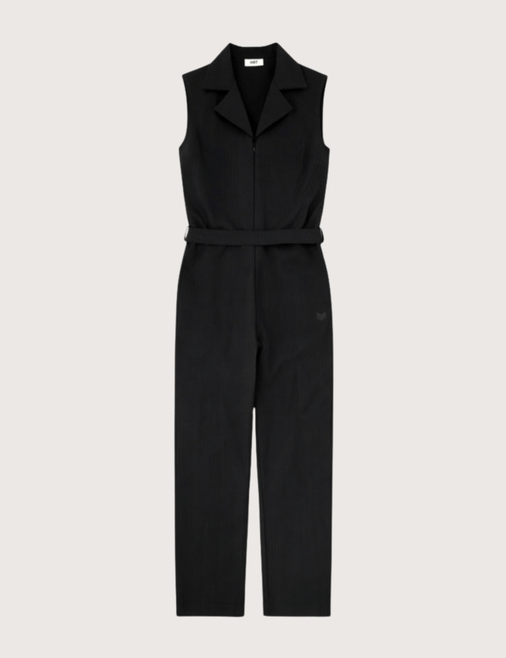 HBT Taylor Chic Chaine & Trame Rayure Waffle | Celia Combi Noir