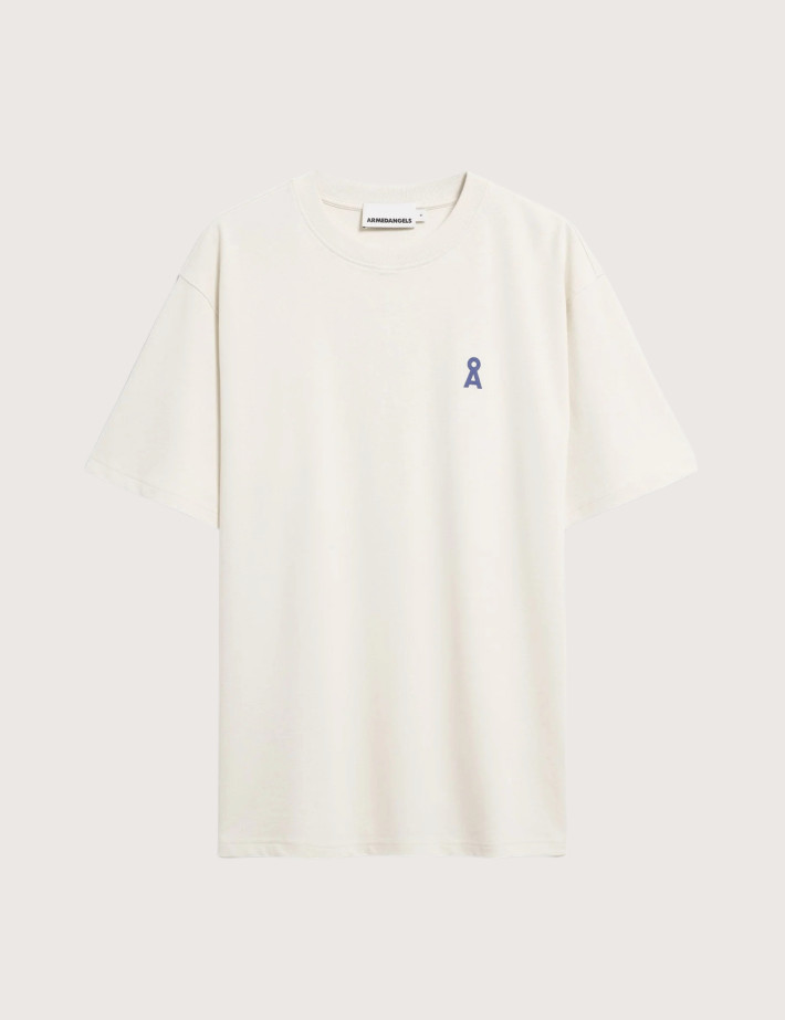 Armed Angels T-Shirt Homme Manches Courtes Maarkos Ecru