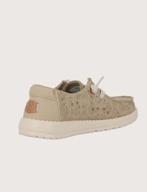 Hey Dude Chaussures Femme Wendy en Toile Sequins Beige - 4