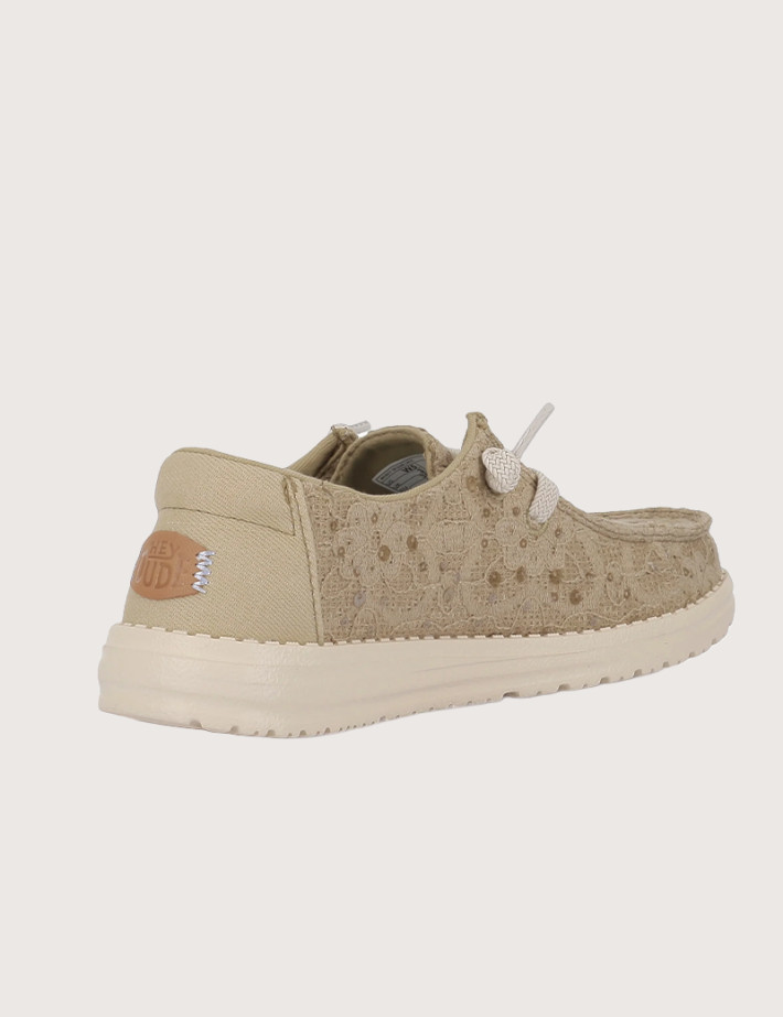 Hey Dude Chaussures Femme Wendy en Toile Sequins Beige - 4