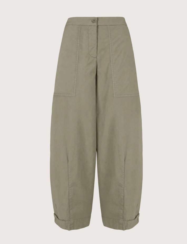 Bomboogie Pantalon Barrel Femme Kaki