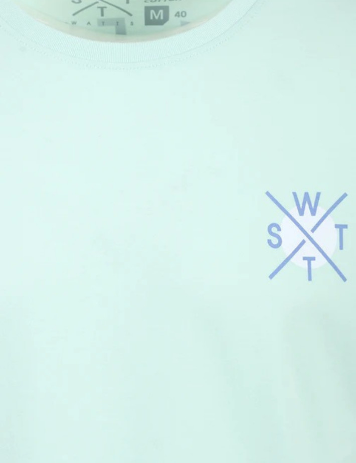 WATTS T-Shirt Homme Manches Courtes Salty Vert Clair - 4