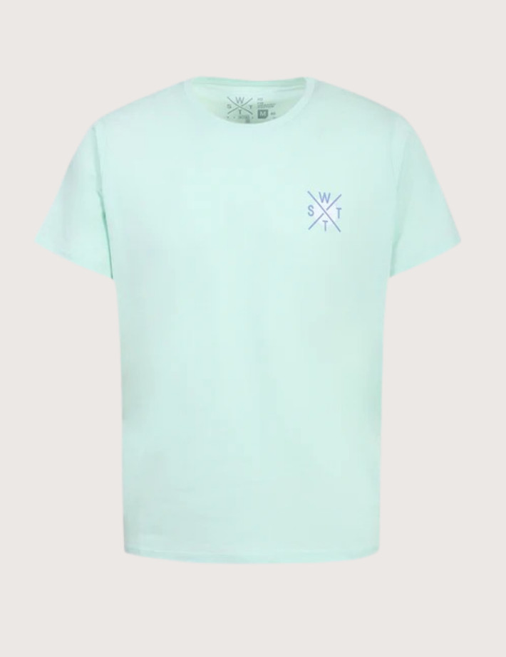 WATTS T-Shirt Homme Manches Courtes Salty Vert Clair
