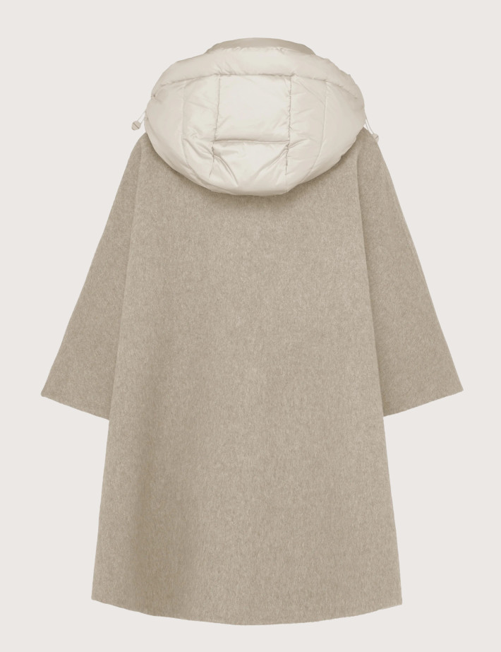 Bomboogie Manteau Femme Court à Capuche Gris Cristal - 3