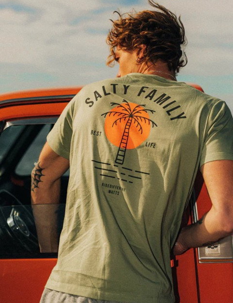 WATTS T-Shirt Homme Manches Courtes Salty Olive - 2