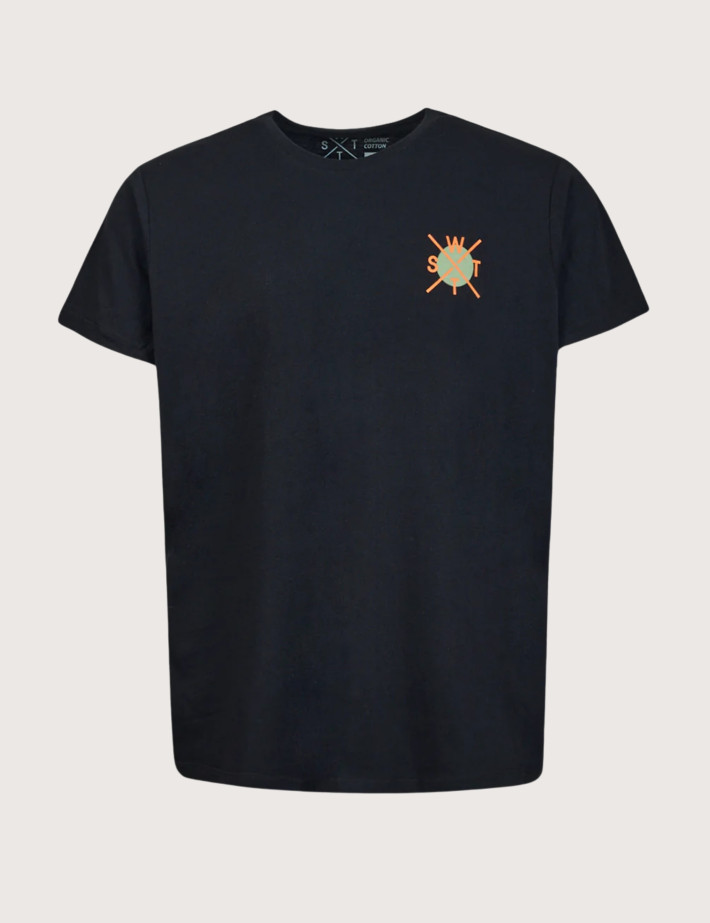 WATTS T-Shirt Homme Manches Courtes Salty Full Noir