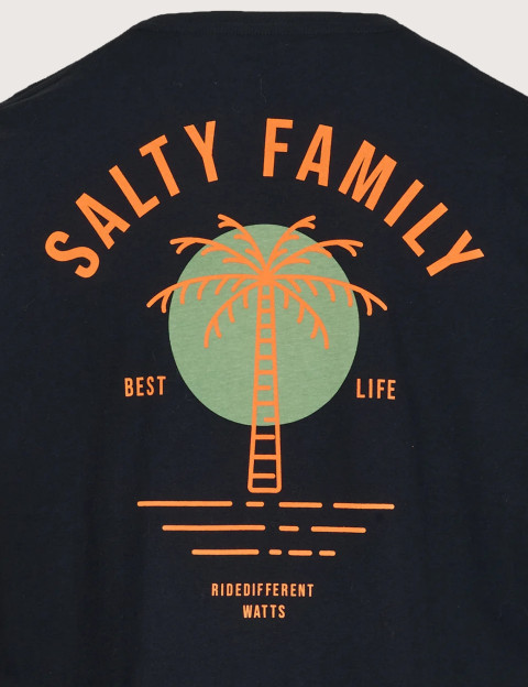 WATTS T-Shirt Homme Manches Courtes Salty Full Noir - 8