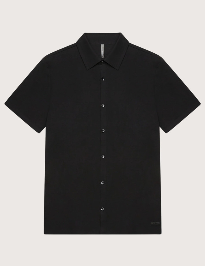 Unity Chemise Homme Manches Courtes Daily Crêpe Noir