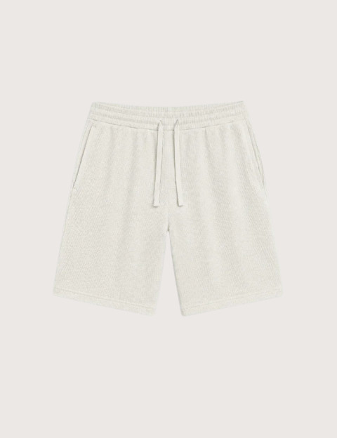 SWEET PANTS Short Waffle Nid D'Abeille Blanc - 3