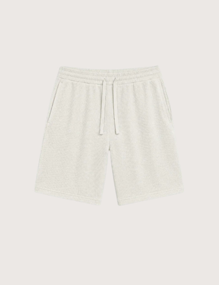 SWEET PANTS Short Waffle Nid D'Abeille Blanc - 3