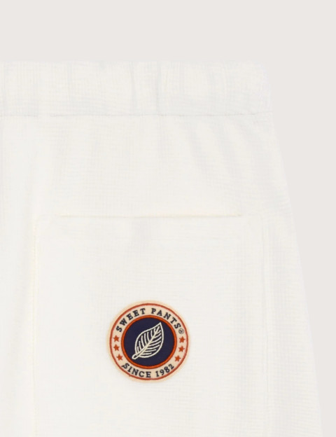 SWEET PANTS Short Waffle Nid D'Abeille Blanc - 5