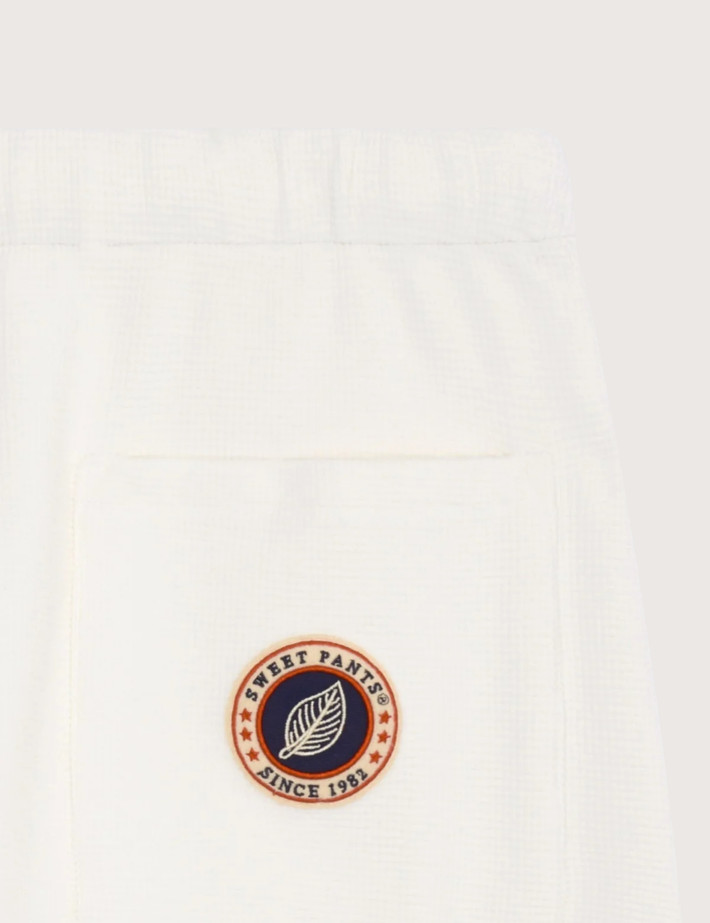 SWEET PANTS Short Waffle Nid D'Abeille Blanc - 5