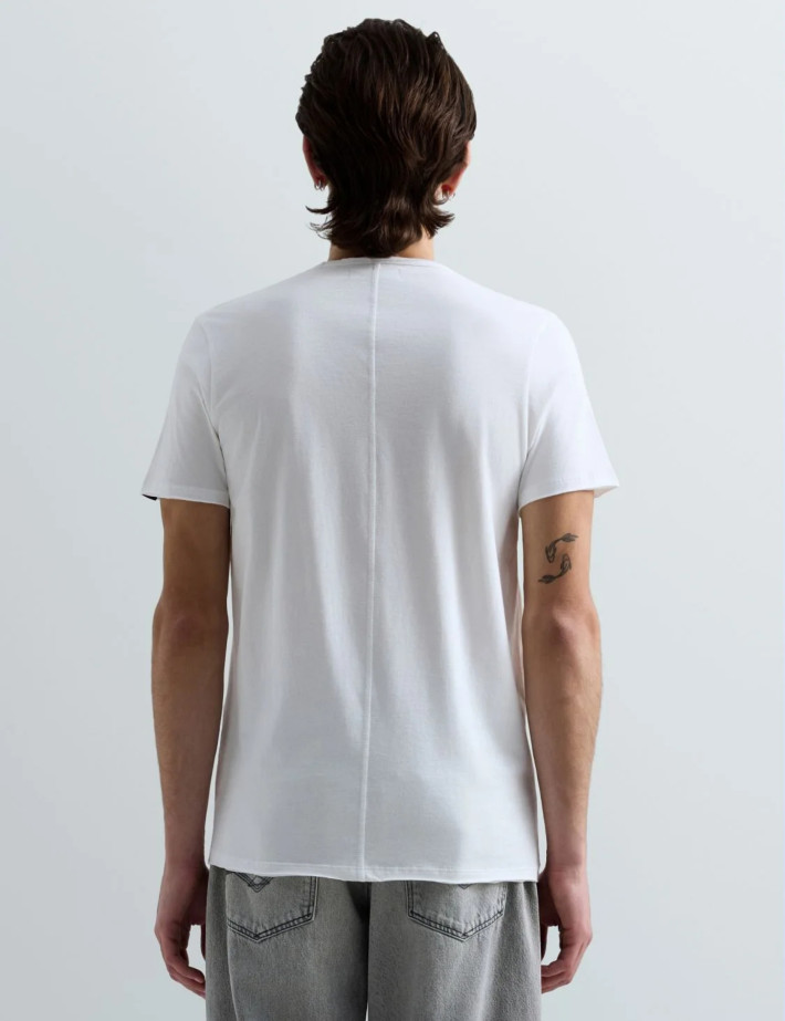 REPLAY T-Shirt Homme Manches Courtes Regular Col V New Blanc - 6
