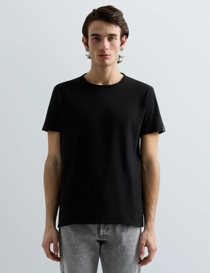 REPLAY T-Shirt Homme Manches Courtes Regular New Noir - 6
