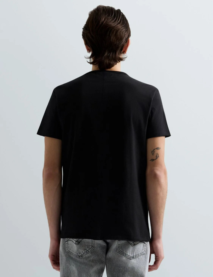 REPLAY T-Shirt Homme Manches Courtes Regular New Noir - 7